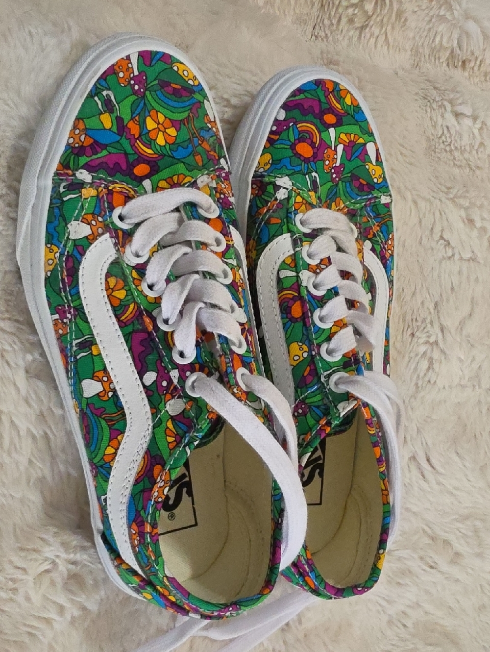 Vans Old Skool Tapered In Vibrant Floral/ Mushroom Pattern Low-Top Sneakers